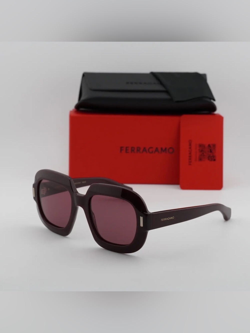 New Salvatore Ferragamo Sunglasses SF2068SE 606 Burgundy / Purple NWT - Picture 3 of 4